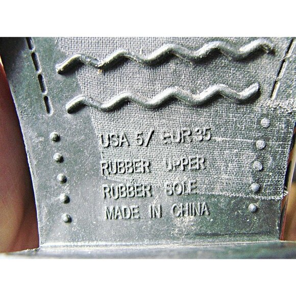 CORKYS Womens Girls Black Brown Leopard Print Cowgirl Ankle Rainboots Size US 5 - Picture 5 of 12